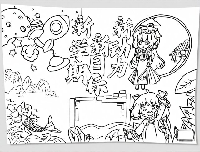 可打印线稿